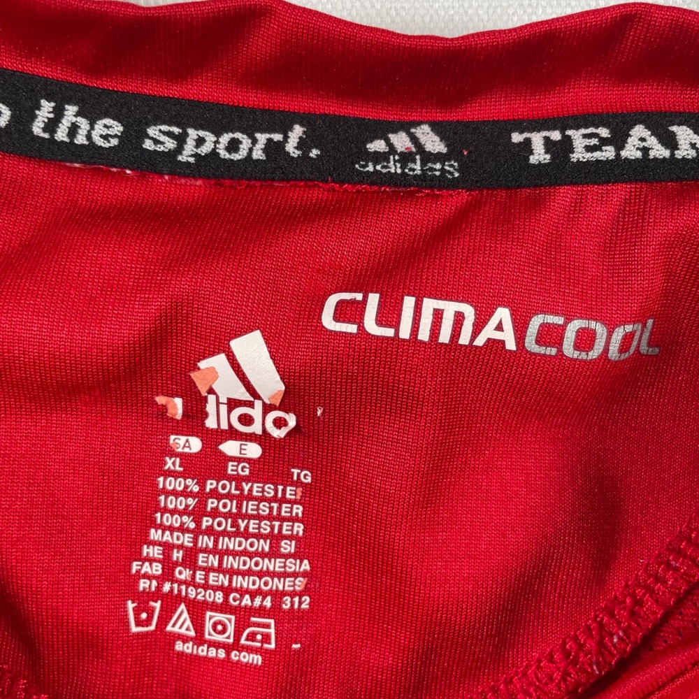 Adidas Nebraska Football ClimaCool Jersey‎ Mens XL Red White Short Sleeve Shirt - Picture 2 of 8